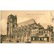 carte postale ancienne 51 SEZANNE. L'Eglise et Commerces