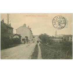 carte postale ancienne 51 SILLERY. Avenue de la Gare 1906