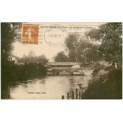 carte postale ancienne 51 SILLERY. La Vesle sous le Canal 1928