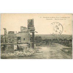 carte postale ancienne 51 SOMMEILLE. Rue du Grand Pré 1915