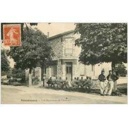 carte postale ancienne 51 SOMMESOUS. Café Restaurant de l'Avenue 1910