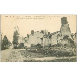carte postale ancienne 51 SOMMESOUS. Route de Sézanne à Vitry le François 1915