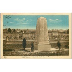 carte postale ancienne 51 SOUAIN. Ossuaire Cimetière National 1934