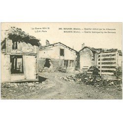carte postale ancienne 51 SOUAIN. Quartier détruit