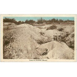 carte postale ancienne 51 SUIPPES. Camp et Tranchées 1934