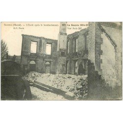 carte postale ancienne 51 SUIPPES. Ecole bombardée 1915