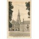 carte postale ancienne 51 SUIPPES. Eglise et Mairie 1934