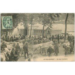 carte postale ancienne 09 LE COULOUBRET. Un Jour de Foire aux Bestiaux 1910