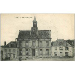 carte postale ancienne 51 VERZY. Hôtel de Ville et Tabac 1916