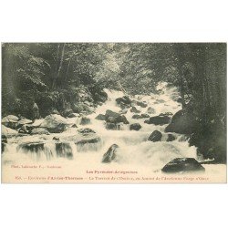 carte postale ancienne 09 Le Torrent de l'Oriège en Amont de l'Ancienne Forge d'Orlu