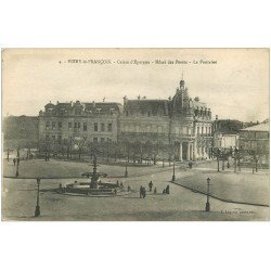 carte postale ancienne 51 VITRY-LE-FRANCOIS. Caisse Epargne et Hôtel des Postes 1919