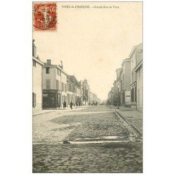 carte postale ancienne 51 VITRY-LE-FRANCOIS. Grande Rue de Vaux 1911