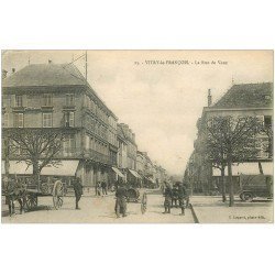 carte postale ancienne 51 VITRY-LE-FRANCOIS. La Rue de Vaux 1917