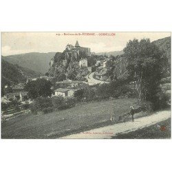 carte postale ancienne 42 CORNILLON animation sur la Route