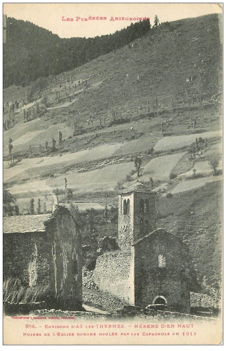 09 MERENS D'EN HAUT. Ruines de l'Eglise