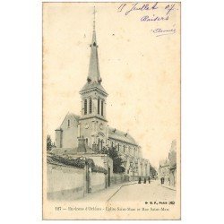 carte postale ancienne 42 LE COTEAU. Eglise Rue Saint-Marc 1907