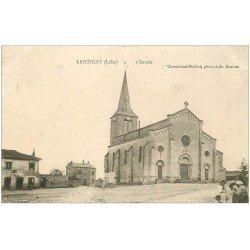 carte postale ancienne 42 LENTIGNY. L'Eglise vers 1905