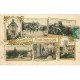 carte postale ancienne 42 MONTBRISSON. Multivues dorures gaufrées 1908