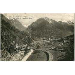 carte postale ancienne 09 MERENS. Vallée du Nabre et Pont 1935