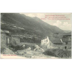 carte postale ancienne 09 MERENS. Vieux Pont du Couillet sur l'Ariège