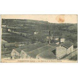 carte postale ancienne 42 PANISSIERES. Usines et Grand Champ 1924