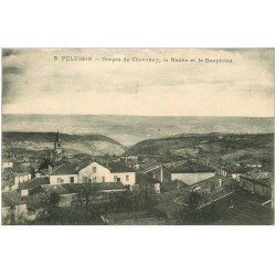 carte postale ancienne 42 PELUSSIN. Gorges de Chavany 1923