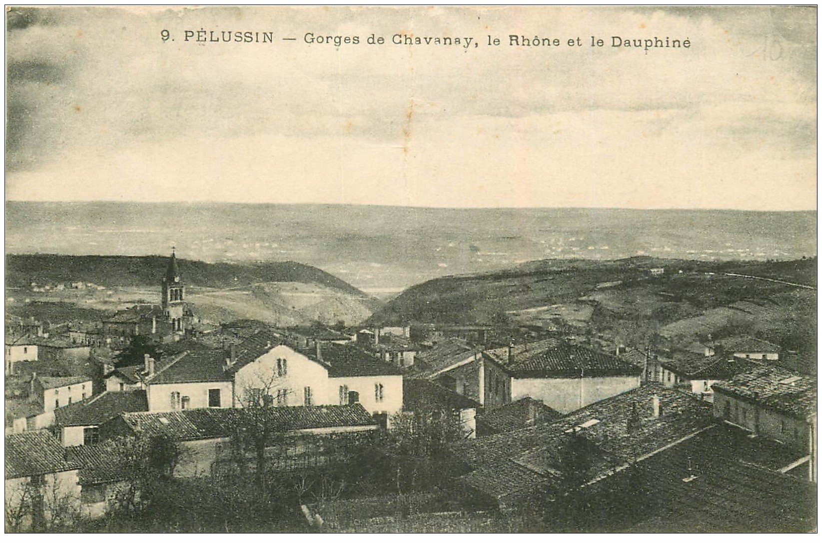 carte postale ancienne 42 PELUSSIN. Gorges de Chavany 1923