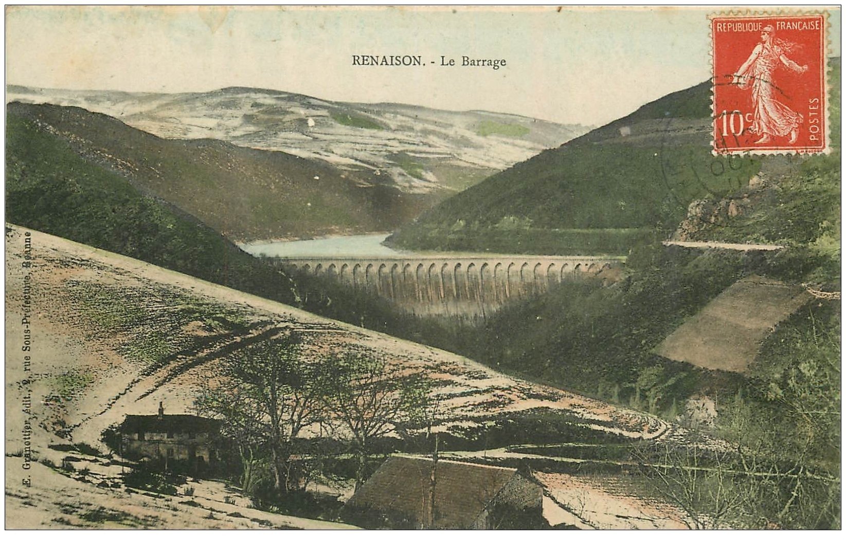 carte postale ancienne 42 RENAISON 1907