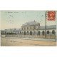 carte postale ancienne 42 ROANNE. La Gare 1907 en couleur