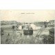 carte postale ancienne 42 ROANNE. Le Bassin du Canal avec Wagons et Péniches 1908