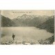 carte postale ancienne 09 NAGUILLLE le Lac avec promeneur