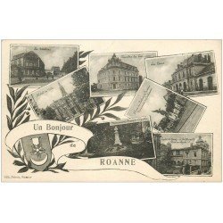 carte postale ancienne 42 ROANNE. Multivue 1932