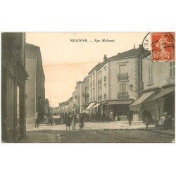 carte postale ancienne 42 ROANNE. Rue Mulsant 1917