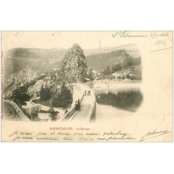 carte postale ancienne 42 ROCHETAILLEE. Barrage 1902