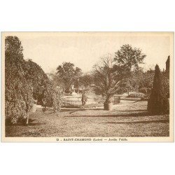 carte postale ancienne 42 SAINT-CHAMOND. Jardin Public