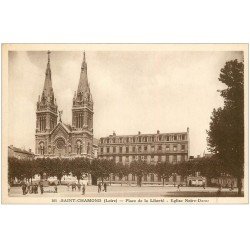 carte postale ancienne 42 SAINT-CHAMOND. Place de la Liberté