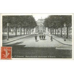 carte postale ancienne 42 SAINT-ETIENNE. Entrée Manufacture Nationale d'Armes 1912