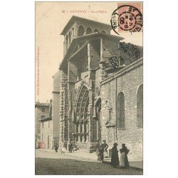 carte postale ancienne 42 SAINT-ETIENNE. Grande Eglise 1905