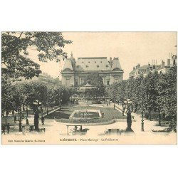 carte postale ancienne 42 SAINT-ETIENNE. La Préfecture Place Marengo 1915