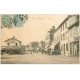 carte postale ancienne 42 SAINT-ETIENNE. La Terrasse 1906. Buvette de la Gare et Brasserie du Chemin de Fer