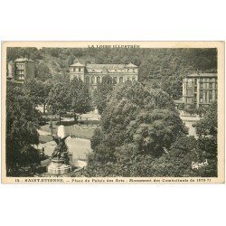 carte postale ancienne 42 SAINT-ETIENNE. Monument Combattants Place Palais des Arts