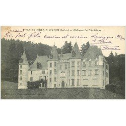 carte postale ancienne 42 SAINT-ROMAIN-D'UPRE. Château de Génétines 1920