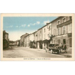 carte postale ancienne 42 SURY-LE-COMTAL. Route de Montbrison Hôtel Brun-Damon