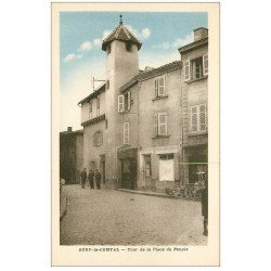 carte postale ancienne 42 SURY-LE-COMTAL. Tour Place du Peuple