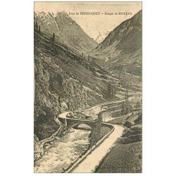 carte postale ancienne 09 Pont de BERDUQUET. Gorges de Merens