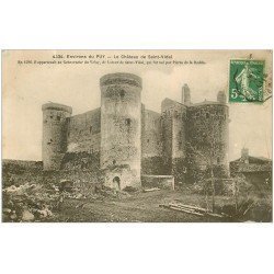 carte postale ancienne 43 CHATEAU DE SAINT-VIDAL 1913