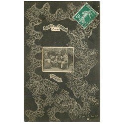 carte postale ancienne 43 DENTELLE DE CRAPONNE. Les Dentellières 1908