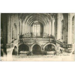 carte postale ancienne 43 LA CHAISE-DIEU. Eglise intérieur