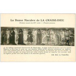 carte postale ancienne 43 LA CHAISE-DIEU. Peinture Danse Macabre