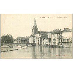 carte postale ancienne 09 SAINT-GIRONS. Clocher Rive gauche